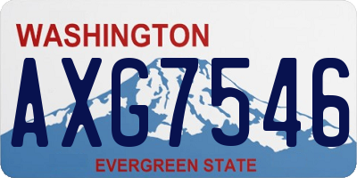 WA license plate AXG7546