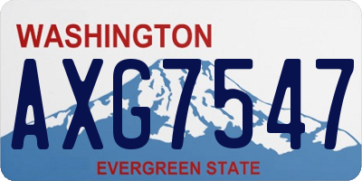 WA license plate AXG7547