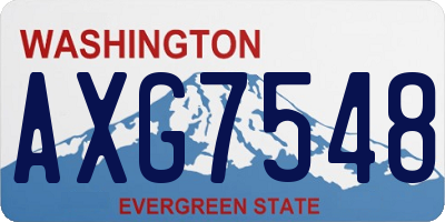 WA license plate AXG7548