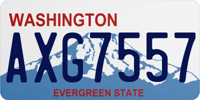 WA license plate AXG7557