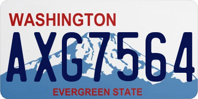 WA license plate AXG7564