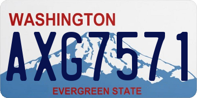 WA license plate AXG7571