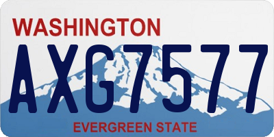 WA license plate AXG7577