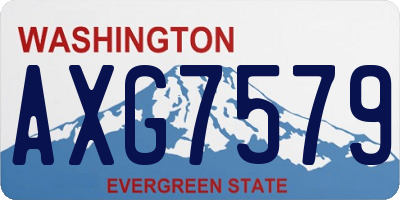 WA license plate AXG7579