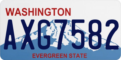 WA license plate AXG7582