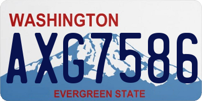 WA license plate AXG7586