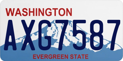 WA license plate AXG7587