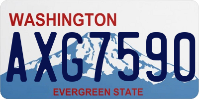 WA license plate AXG7590