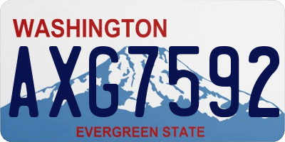 WA license plate AXG7592