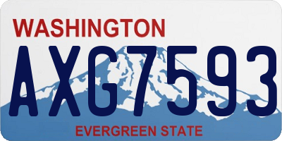 WA license plate AXG7593
