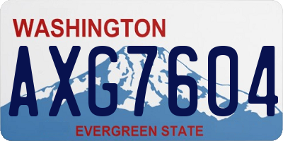 WA license plate AXG7604