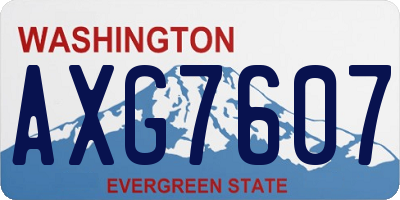 WA license plate AXG7607