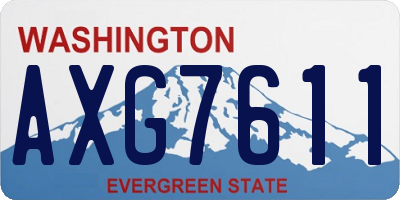 WA license plate AXG7611