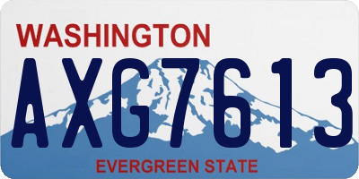 WA license plate AXG7613