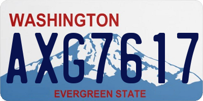 WA license plate AXG7617