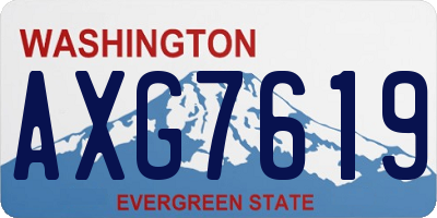 WA license plate AXG7619
