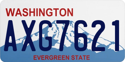 WA license plate AXG7621