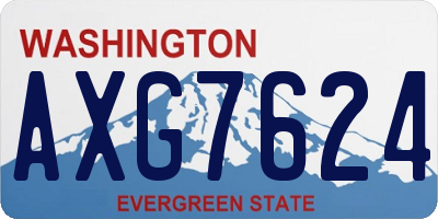 WA license plate AXG7624