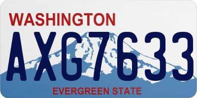 WA license plate AXG7633