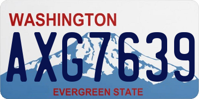 WA license plate AXG7639