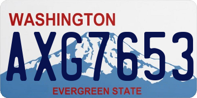 WA license plate AXG7653