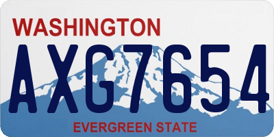 WA license plate AXG7654