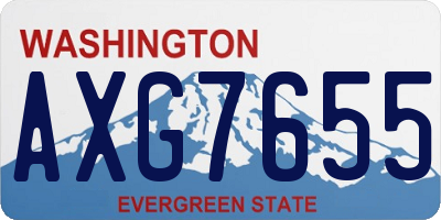 WA license plate AXG7655