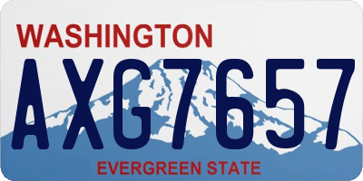 WA license plate AXG7657