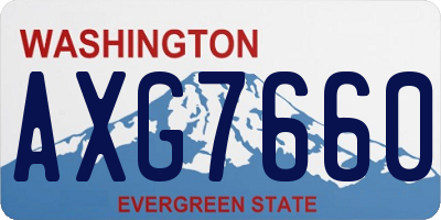 WA license plate AXG7660