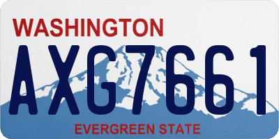 WA license plate AXG7661