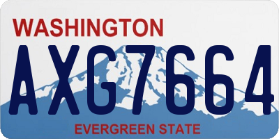 WA license plate AXG7664