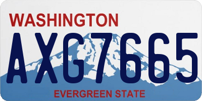 WA license plate AXG7665