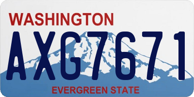 WA license plate AXG7671