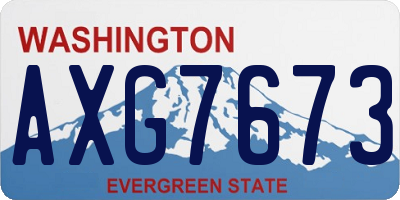 WA license plate AXG7673