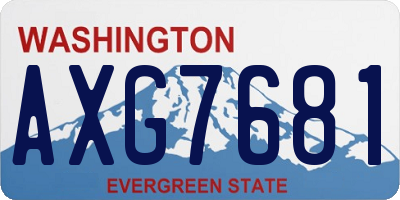WA license plate AXG7681