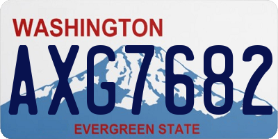 WA license plate AXG7682