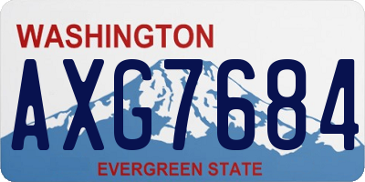WA license plate AXG7684