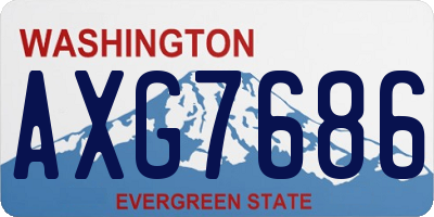 WA license plate AXG7686