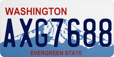 WA license plate AXG7688