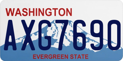 WA license plate AXG7690