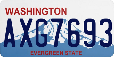 WA license plate AXG7693