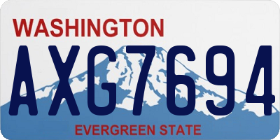 WA license plate AXG7694