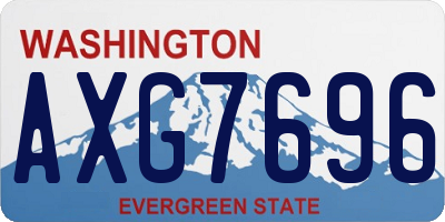 WA license plate AXG7696
