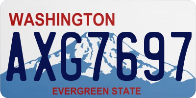 WA license plate AXG7697