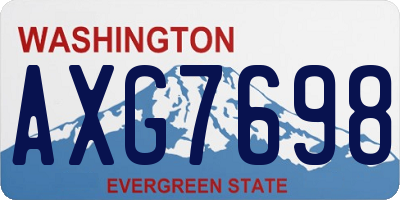 WA license plate AXG7698