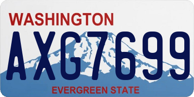 WA license plate AXG7699