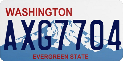 WA license plate AXG7704