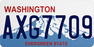 WA license plate AXG7709