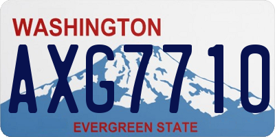 WA license plate AXG7710