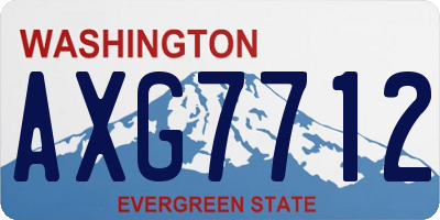 WA license plate AXG7712